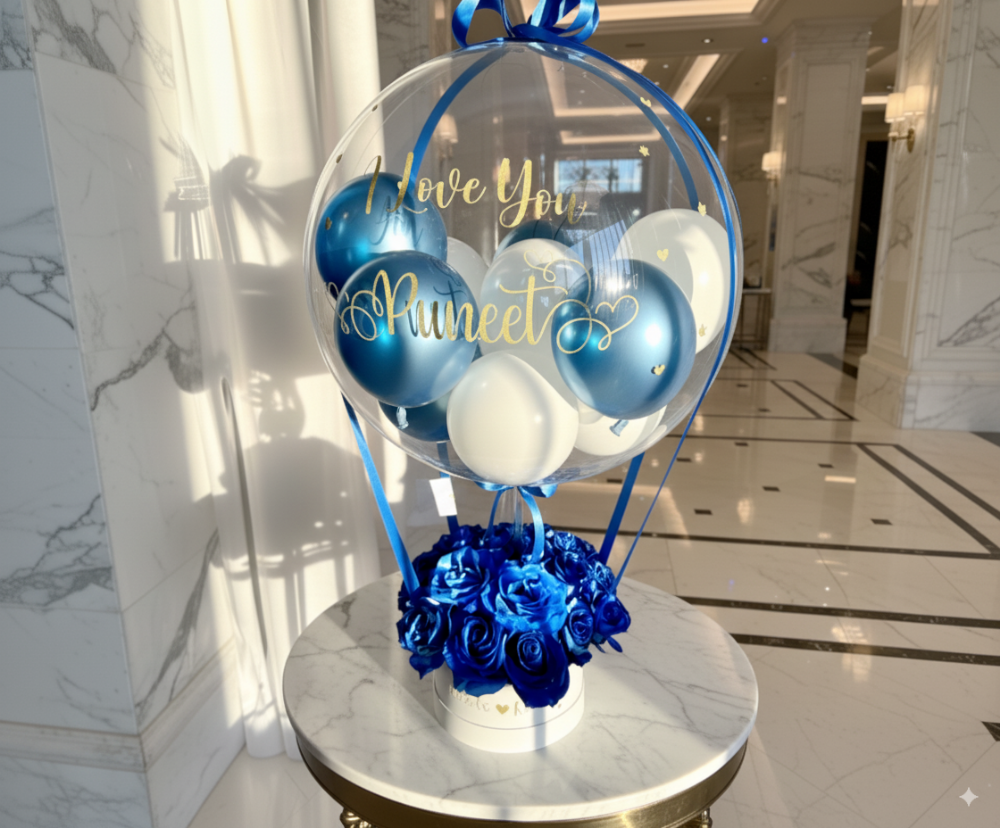 Blue Roses - Mirror Blue, White