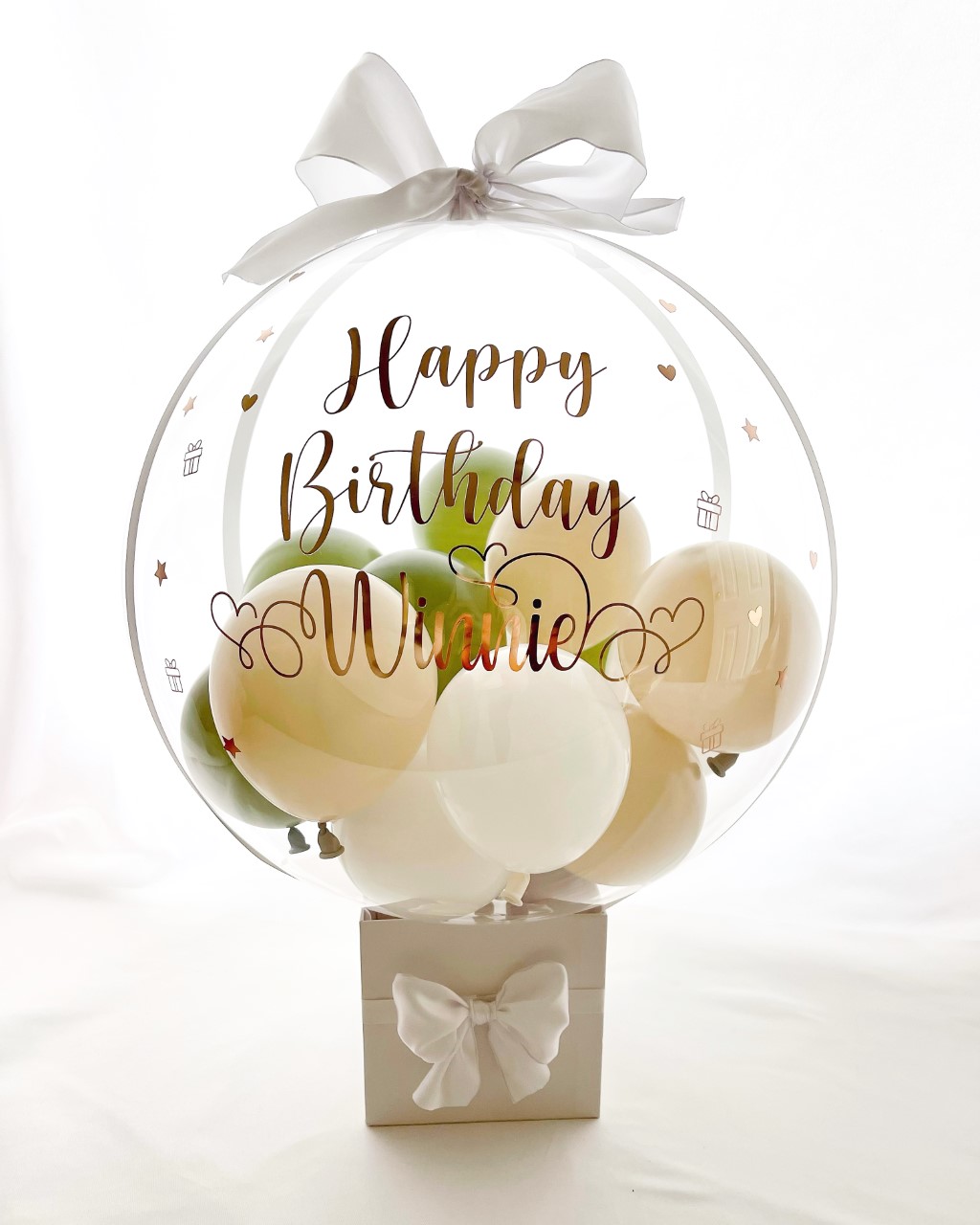 Bubble Balloon Box - White | Happy Gifting Vancouver